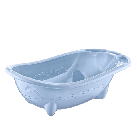 Dolphin Baby Bath Tub - Fun and Safe Infant and Toddler Bathtub with Non-Slip Surface, Ergonomic Design, Built-in Drain Plug - Adorable Dolphin-Shaped Baby Bath for Comfortable and Enjoyable Bath Time Origin Manufacturing