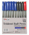Trident Ball Pen 10 Pack: Reliable Writing Companion BB2027 Origin manufacturing