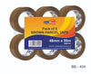 6-Pack 60m x 48mm Brown Parcel Tape: Dependable Packaging Solution for Bulk Needs BB0404 Origin manufacturing