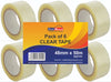 6-Pack Clear Tape 60m x 48mm: Versatile and Long-Lasting Adhesive Solution BB0410 Origin manufacturing