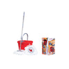 Spin mop and bucket with wringer, includes free Mop Head 12 Litres MIXED Origin manufacturing
