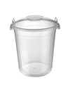 Home Plastic Waste Bin or storage container with lockable LID Round Kitchen Bathroom Bedroom Office Garbage Dustbin, 70 Litre (transparent) Origin Manufacturing