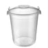 70 Litre Home Plastic Waste Bin (transparent) or storage container with lockable LID Round Kitchen Bathroom Bedroom Office Garbage Dustbin, Origin Manufacturing