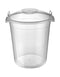 70 Litre Home Plastic Waste Bin (transparent) or storage container with lockable LID Round Kitchen Bathroom Bedroom Office Garbage Dustbin, Origin Manufacturing