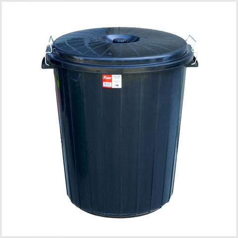 50 Litre Locked Black Dustbin No. 3 – Heavy Duty Plastic Bin Dustbin, Storage Unit With Locking Lid For Home Garden Rubbish Waste Animal Feed Origin manufacturing