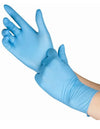 Disposable Gloves nitrile gloves blue box of 100 powder free latex free in medium large and XL Extra large Origin manufacturing