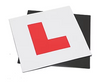 RED L Magnetic Plates for Probationary Drivers : Enhance Visibility and Safety BB3036
