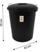50L Black Bin with Lid and Lock: Secure Waste Management Solution (12) 241 Origin Manufacturing