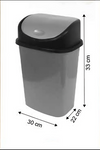 15L Swing Top Bin No. 3 Plastic Durable and Convenient For Waste and Recycling Office Kitchen Bathroom Home (12) 290 Origin Manufacturing