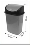 15L Swing Top Bin No. 3 Plastic Durable and Convenient For Waste and Recycling Office Kitchen Bathroom Home (12) 290 Origin Manufacturing