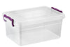 15 Litre Plastic Storage Box Rectangle with Clip Lids and Handles Office Home Kitchen Food Container Multi-Purpose (24) MRD 016 Origin Manufacturing