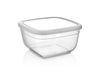 2400ml Maya Square Food Container with Lids Transparent Office Home Kitchen Food Container Multi-Purpose (60) ASD122 Origin manufacturing