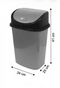 25L Swing Top Bin No. 4 Plastic Durable and Convenient For Waste and Recycling Office Kitchen Bathroom Home (10) 291 Origin Manufacturing