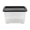 28 Litre Plastic Storage Box Rectangle with Lids and Handles Office Home Kitchen Food Container Multi-Purpose (12) ORI005 Origin manufacturing