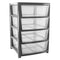 4 Shelf Plastic Storage Drawer for home and office organisation (1) PP1001 Origin Manufacturing