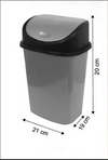 5L Swing Top Bin No. 1 Plastic Durable and Convenient For Waste and Recycling Office Kitchen Bathroom Home (24) 288 Origin Manufacturing