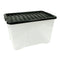 65 Litre Plastic Storage Box Rectangle with Lids and Handles Office Home Kitchen Food Container Multi-Purpose (12) PP1016 Origin manufacturing