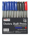 Dotex Ball Pen 10 Pack: Smooth Writing Essentials (72) BB2028 Origin manufacturing