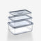 0.75L, 1L, 1.5L, Rectangle Square Storage Container Set Stackable with Lids Office Home Kitchen Food Container Multi-Purpose (24) E482 Origin Manufacturing