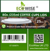 8oz Coffee Cup Lids 25-Pack: Secure and Convenient Solution for Hot Beverages (20) EC0874 Origin manufacturing