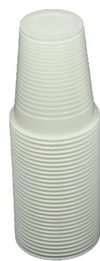 White Plastic Cup 100 Pack (30) CD596 Origin Manufacturing