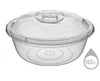 15.5 Litres (Size 4) Transparent Plastic Basin with lid: Extra-Large and Sturdy Utility Basin (12) QS036 Origin Manufacturing