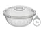 5 Litres (Size 1) Transparent Plastic Basin with lid: Compact and Versatile Utility Basin (12) QS033 Origin Manufacturing