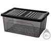 30 Litre Grey Storage Box with Clip lid: Spacious and Heavy-Duty Storage Solution (6) QS020 Origin Manufacturing