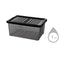 1 Litre Grey Storage Box with Clip lid: Compact, Durable, and Versatile Storage Solution (48) QS013 Origin Manufacturing