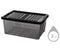 2 Litre Grey Storage Box with Clip lid: Compact and Practical Storage Solution (48) QS014 Origin Manufacturing