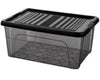 60 Litre Grey Storage Box with Wheels and Clip lid: Extra-Large and Portable Storage Solution (6) QS022 Origin Manufacturing