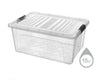 15 Litre Clear Storage Box with Clip lid: Large and Durable Storage Solution (12) QS006 Origin manufacturing