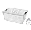 5 Litre Clear Storage Box with Clip lid: Versatile and Sturdy Storage Solution (24) QS004 Origin Manufacturing