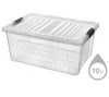 10 Litre Clear Storage Box with Clip lid: Spacious and Durable Organization Solution (24) QS005 Origin Manufacturing