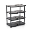 4 Shelf Black Shoe Rack: Stylish and Space-Saving Footwear Organization (9) 004 Origin manufacturing