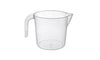 Plastic Transparent Mug 1250ML with measuring marks: Clear Container for Easy Visibility (72) QS470 Origin Manufacturing