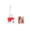 Spin mop and bucket with wringer, includes free Mop Head 12 Litres RED Origin manufacturing