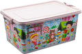 Kids toy box with picture for boys and girls, boy toy box, girl toy box 40 litre large PINK Origin manufacturing