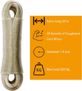 Washing Line Rope Strong, 20m Heavy Duty Extra Strong Steel Core Clothes Lines, Strong Washing Line, Rust-proof and Waterproof for Outside Garden Origin manufacturing