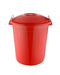Home Plastic Waste Bin Or Storage Container With Lockable LID Round Kitchen Bathroom Bedroom Office Garbage Dustbin, 50 Litre Origin manufacturing