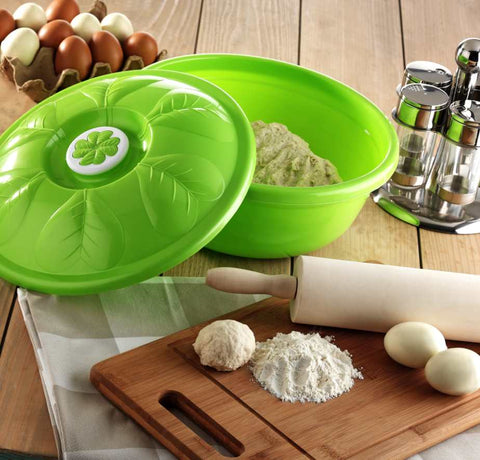 16 Litres (size 4) Round Plastic Bowl With Lid For Proofing Salad Fruit Home Kitchen (12) ASD085 Origin Manufacturing
