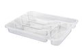 MEDIUM Cutlery Tray For Silverware, Kitchen Accessories For Storage And Organising, Made Of Durable Plastic, Clear Origin Manufacturing