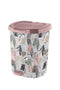 patterned 3 piece dustbin set large medium and small with design and pedal Origin Manufacturing