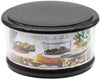 round crystal storage container - stackable Origin manufacturing