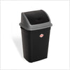 Swing Top Dustbin No. 5 – 50lt Black Flip Top Waste Rubbish Kitchen Bin Dustbin Origin manufacturing