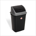 Swing Top Dustbin No. 3 – 16lt Black Flip Top Waste Rubbish Kitchen Bin Dustbin Origin manufacturing